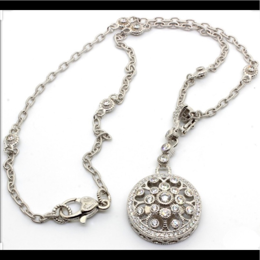 JUDITH RIPKA Sterling CZ Diamonique Necklace